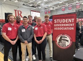 Micah McRea with his fellow student government officers