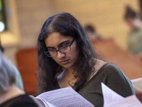 Mita Sudhakar in chapel service.