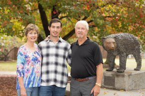 Landon Arey with Candace and Robert Arey