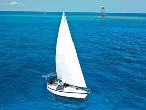 A solar-powered sailboat