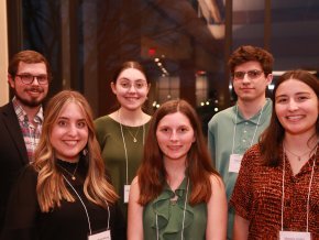 Front row, left to right: Emma Throneburg, Angel Martin, Maggie Keller and, back row, left to right: Zach Norman, Maggie Lou Alice Carter, Gabriel Corn