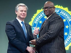 Perry Bradley with Christopher Wray, FBI director