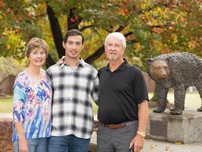 Landon Arey with Candace and Robert Arey