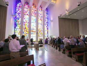 People attend chapel service at LTSS