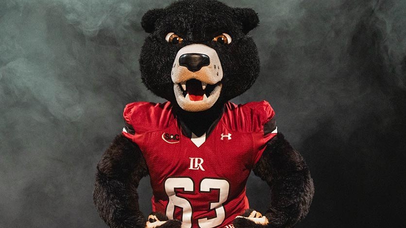 New Joe Bear mascot suit